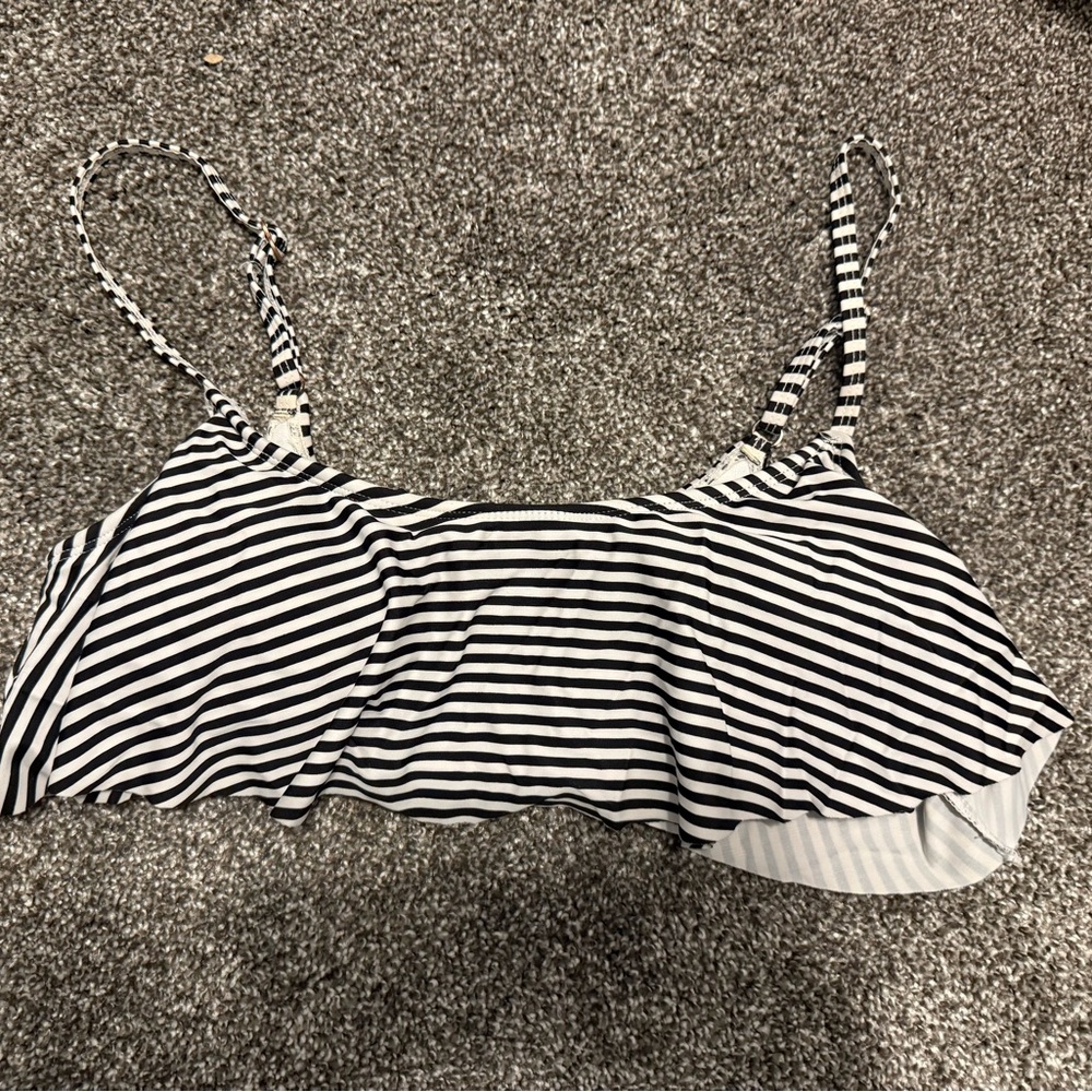 Cotton On Body Black and White Flounce Bikini top